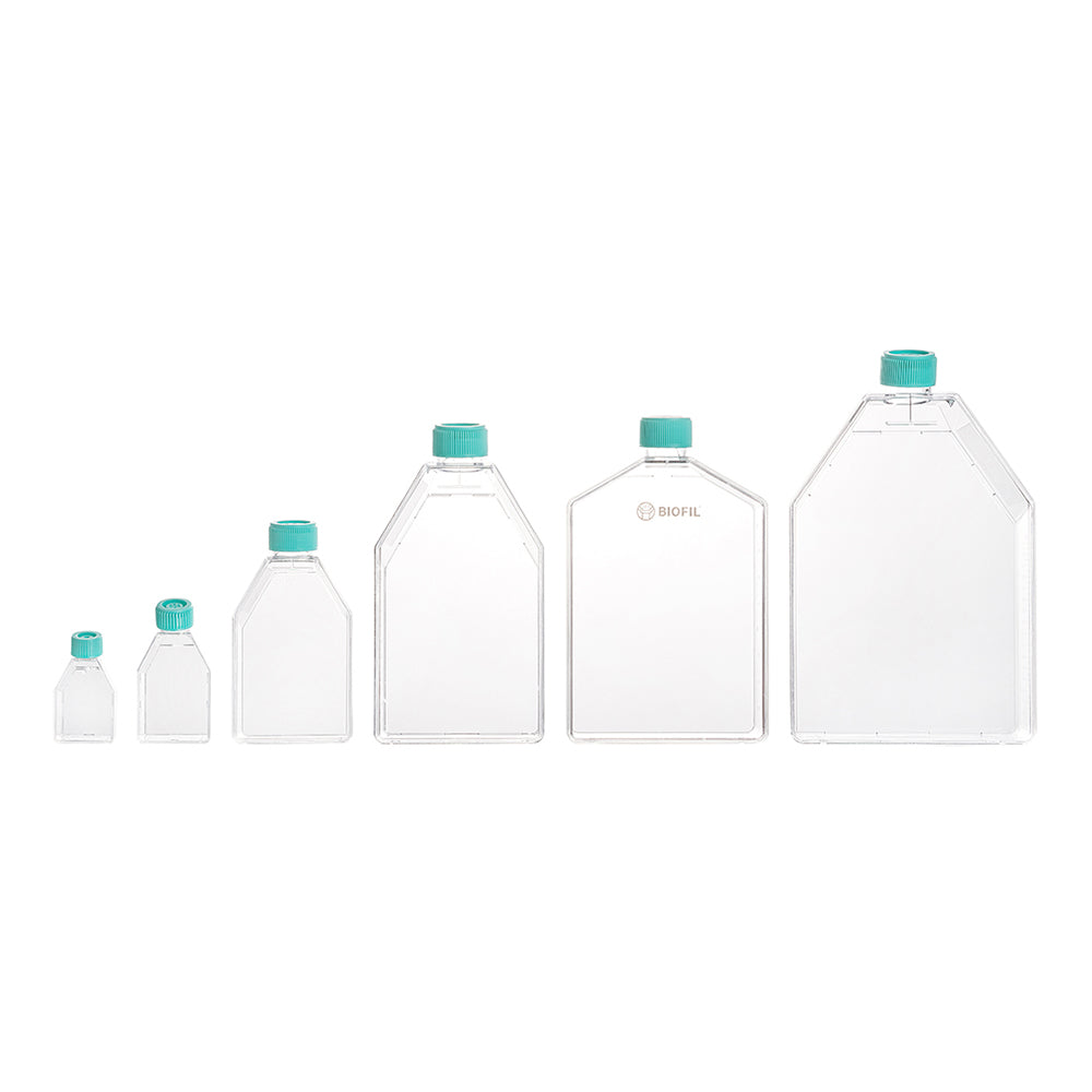 Zellkulturflaschen, 175 cm2 Oberfläche, 600 ml Fassungsvermögen, Entlüftungskappe, TC-behandelt, steril