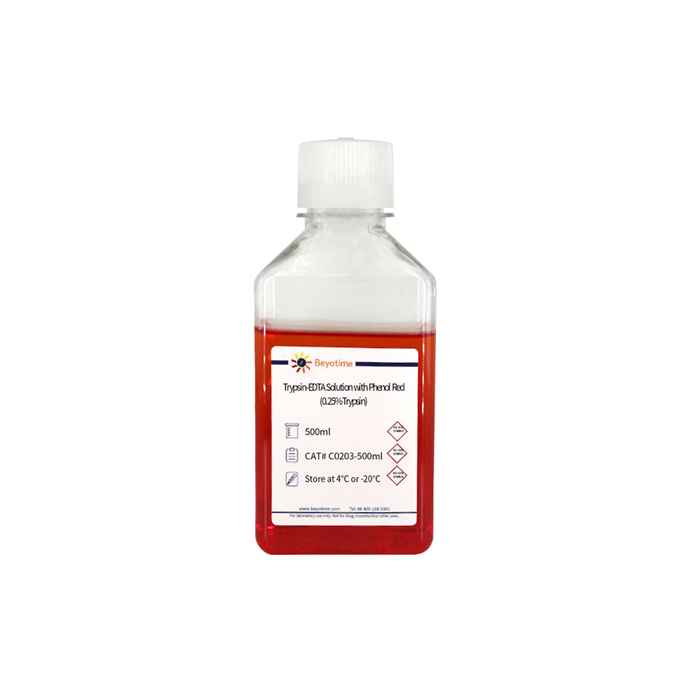 Trypsin-EDTA-Lösung mit Phenolrot (0,25 % Trypsin) – 500 ml