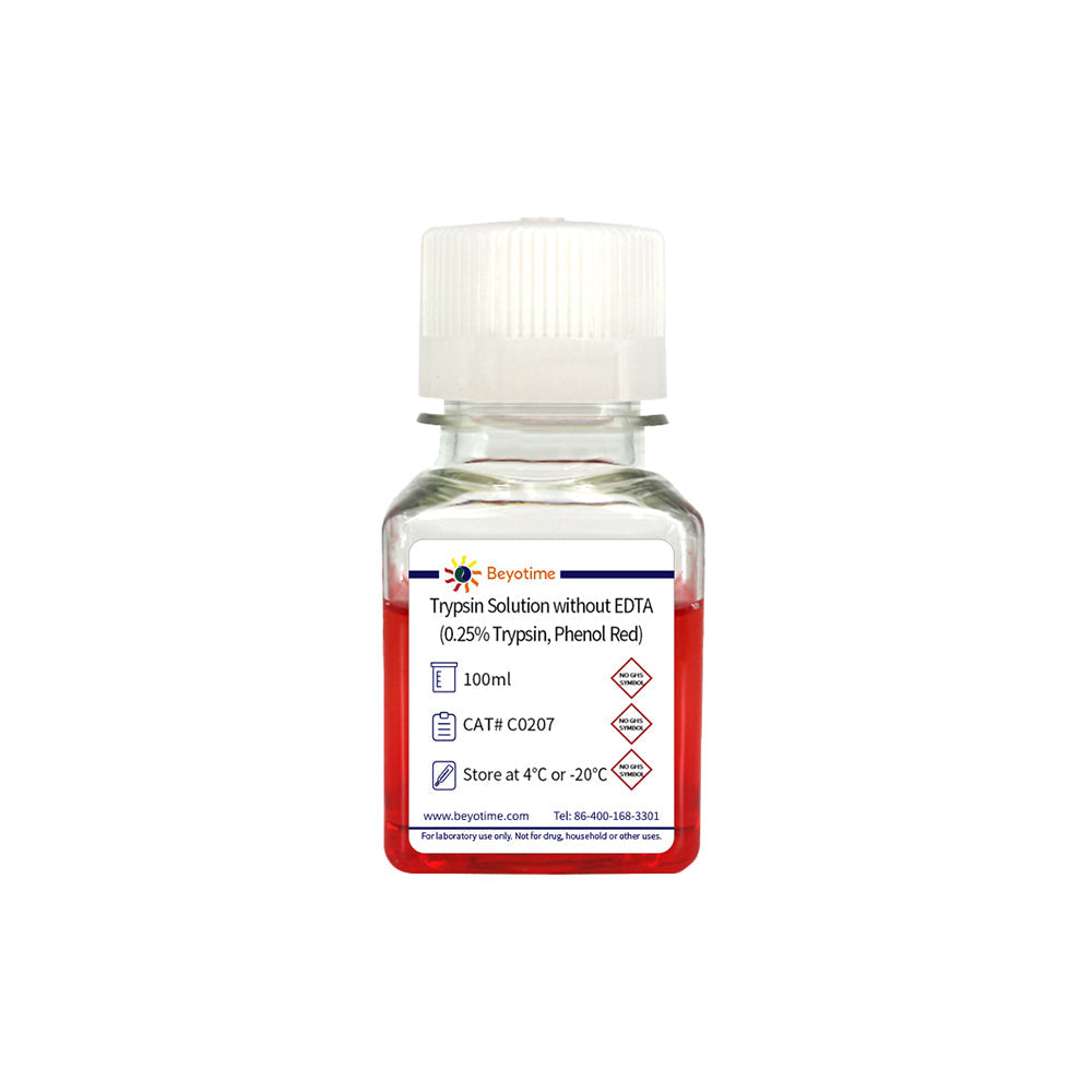 Trypsinlösung mit Phenolrot und ohne EDTA, 100 mL
