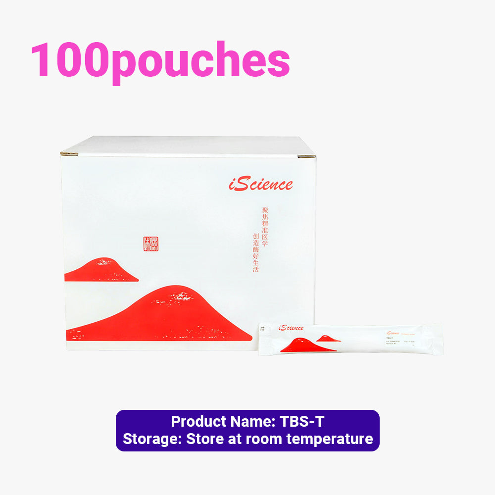 100 Packs of TBS-T Buffer Solution Instant Granules, 1L/pouch Concentration, Store at Room Temperature, Suitable for Ambient Shipping