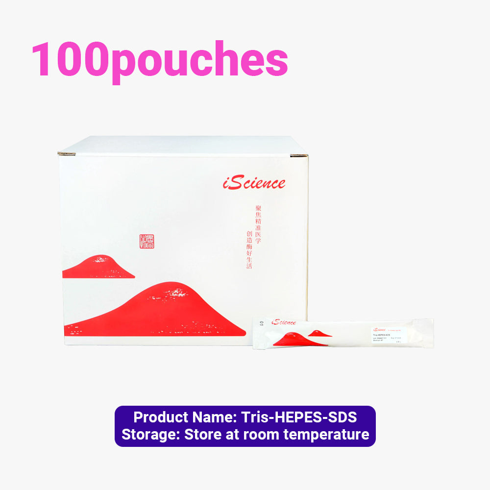 100 Packs of Tris-HEPES-SDS Solution Instant Granules, 0.5 L/pouch Concentration, Room Temperature Storage, Suitable for Ambient Shipping