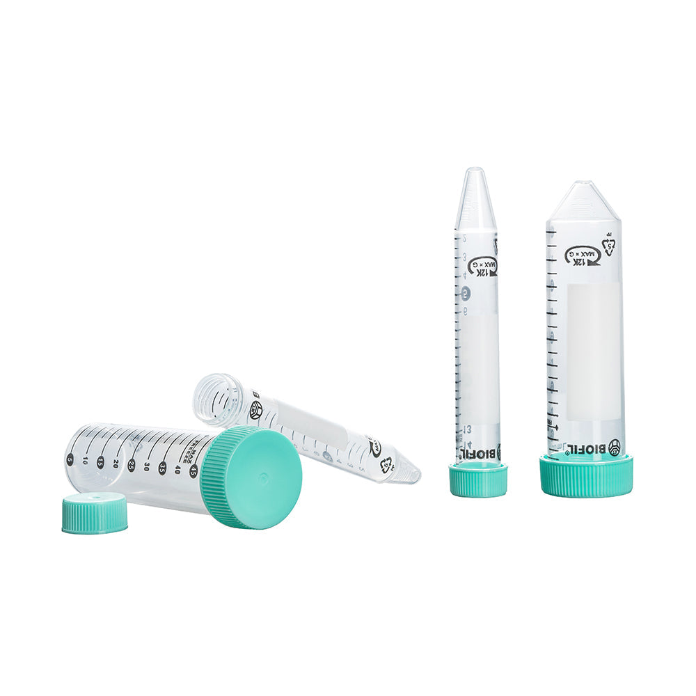 Centrifuge Tubes, 50 mL, Flat Cap, Conical Bottom, Sterile, triple bag packaging, 500piece(s)/case