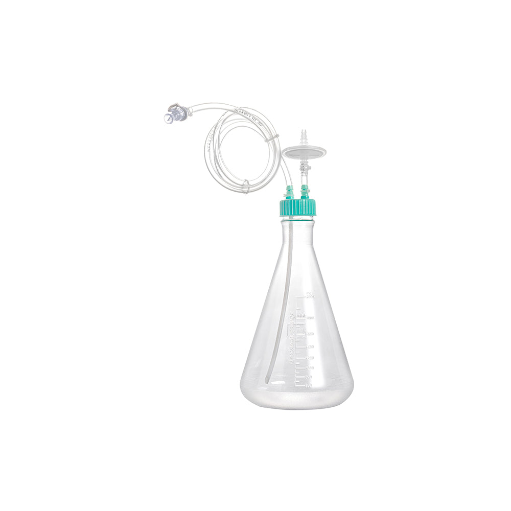 Closed System for Erlenmeyer Flasks, 120 cm, Thermoplastic tube, 120cm length, diameter: 1/4" ID, 3/8" OD, MPC tube connector, Filter, PTFE, 0.22 µm, Sterile, 6piece(s)/case