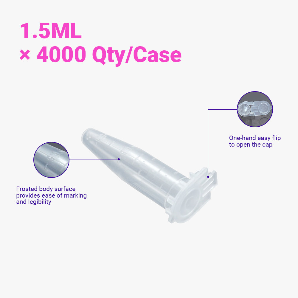 1,5 ml sterile EasyFlipâ-Mikrozentrifugenröhrchen, Klappdeckel, konischer Boden