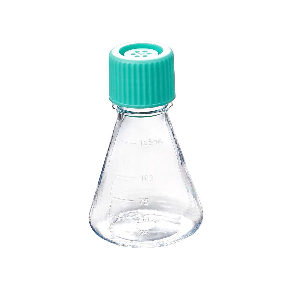 125ml Sterile PC Erlenmeyer Flask, Non-treated, Vent Cap, Dnase/Rnase, Non-Pyrogenic
