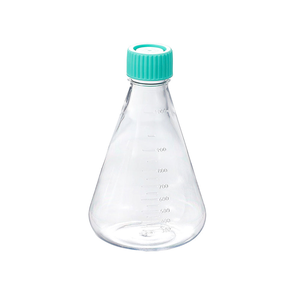 Erlenmeyer Flasks, 1000 mL, PETG, Non-treated, Plug seal, Dnase/Rnase, Non-Pyrogenic, Sterile, 24piece(s)/case