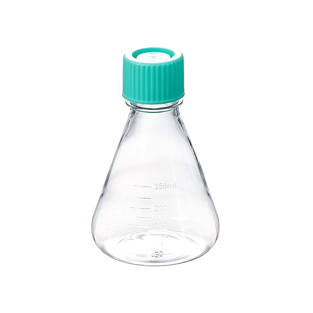 Erlenmeyer Flasks, 250 mL, PETG, Non-treated, Plug seal, Dnase/Rnase, Non-Pyrogenic, Sterile, 12piece(s)/case