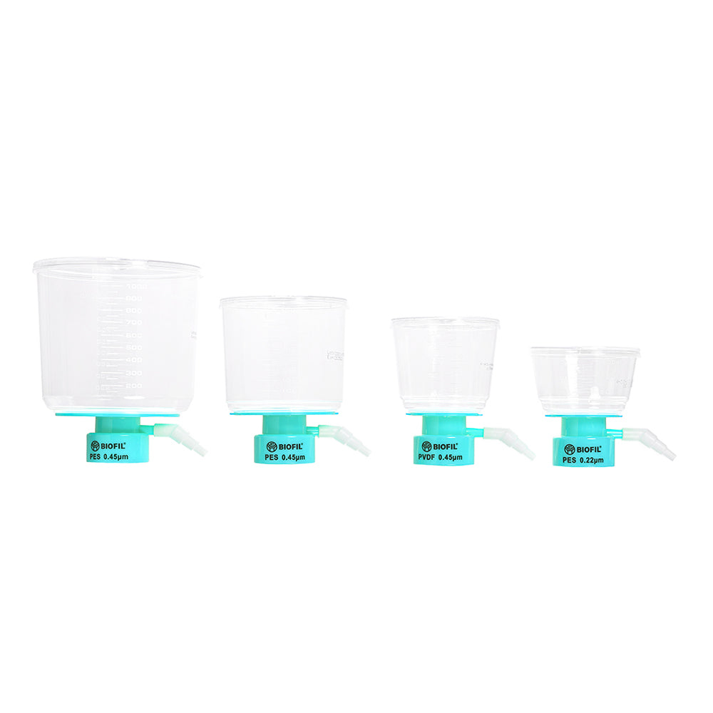 250 ml steriler Vakuum-Oberbecher, 0,22 µm Porengröße, PVDF-Membran