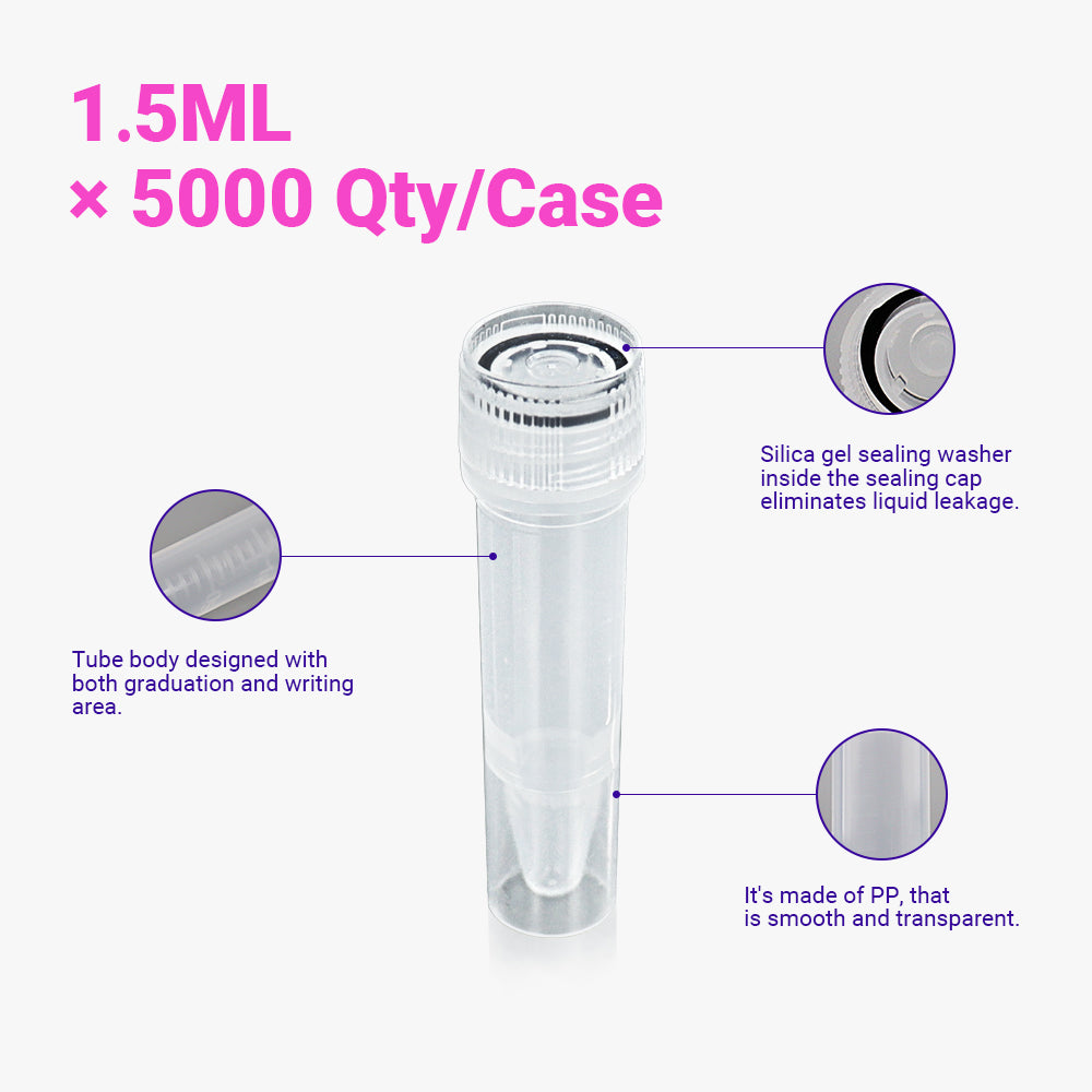 1,5 ml sterile Gefrierfläschchen, PP-Material, selbststehender Boden
