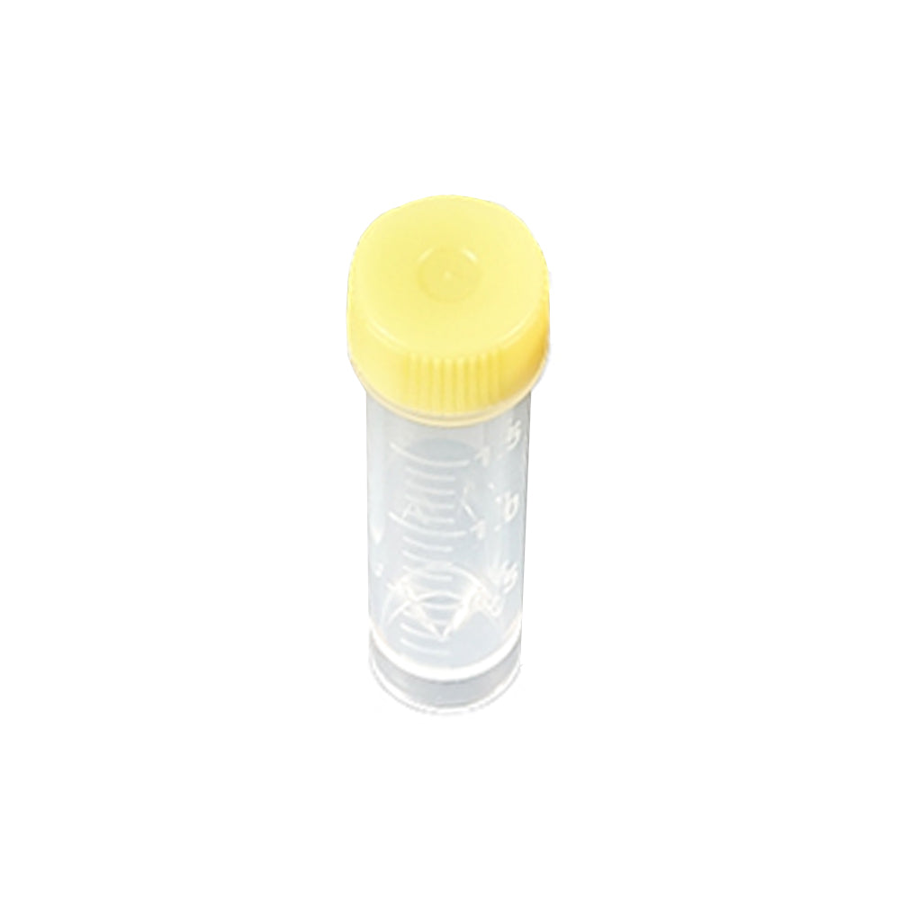 Freezing Vials, 1.5 mL, Self-standing, Yellow, Flat cap, bag packing way, Sterile, DNAse&RNAse free, Non-Pyrogenic, 5000piece(s)/case