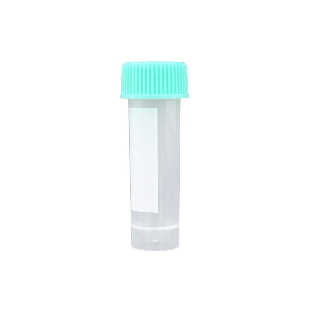 Freezing Vials, 5.0 mL, Self-standing, with Light green cap, with Washer, Sterilized, Dnase/Rnase-free, Non-pyrogenic, 500piece(s)/case
