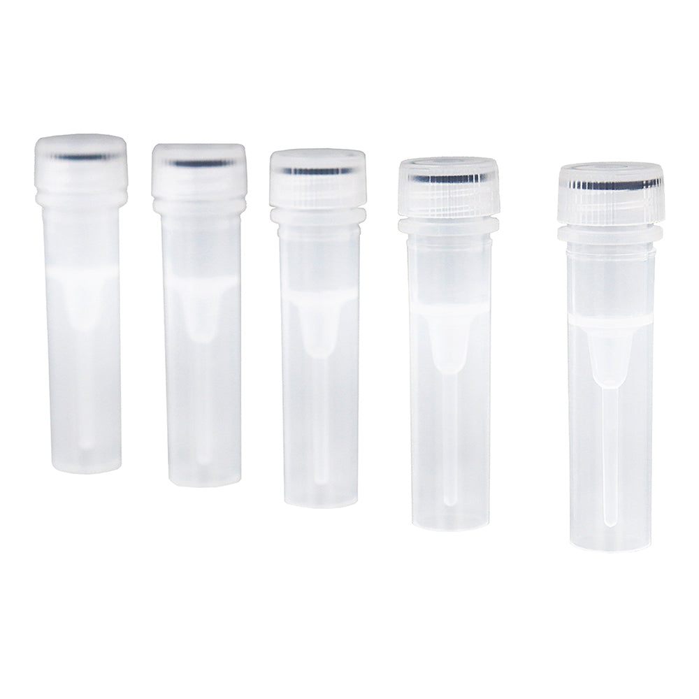 Freezing Vials, 0.5 mL, Self-standing, Natural, Flat cap, bag packing way, non-Sterile, DNAse&RNAse free, Non-Pyrogenic, 5000piece(s)/case