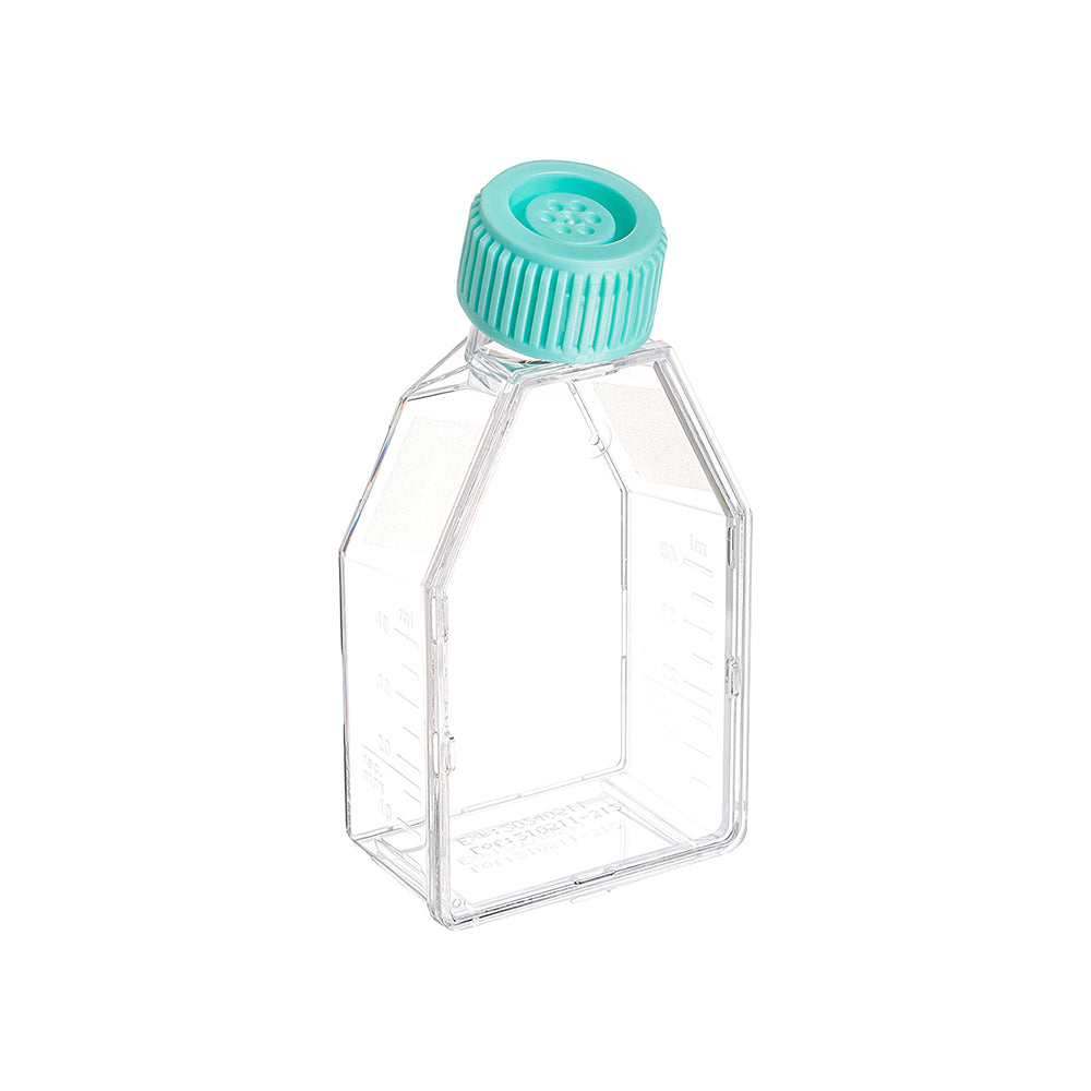 Zellkulturflaschen, 25 cm² Oberfläche, 50 ml Fassungsvermögen, Entlüftungskappe, TC-behandelt, steril