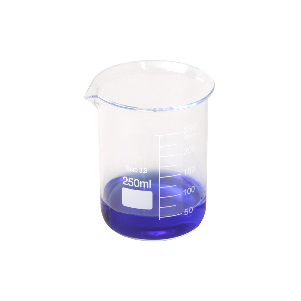 Beaker, Low Form, Graduated with Spout, Borosilicate 3.3 Glass, 5mL, 22mm OD×30mm H, 600 pcs/case