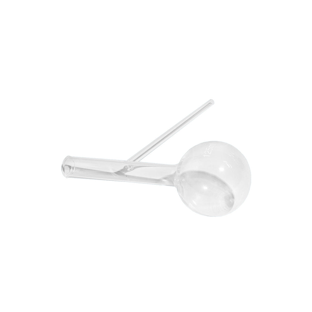 Distillation Flask with Side Arm, Borosilicate 3.3 Glass, 50mL, Neck OD 20mm, Bottle OD 57mm, Bulb OD 7mm, 145mm H, 48 pcs/case