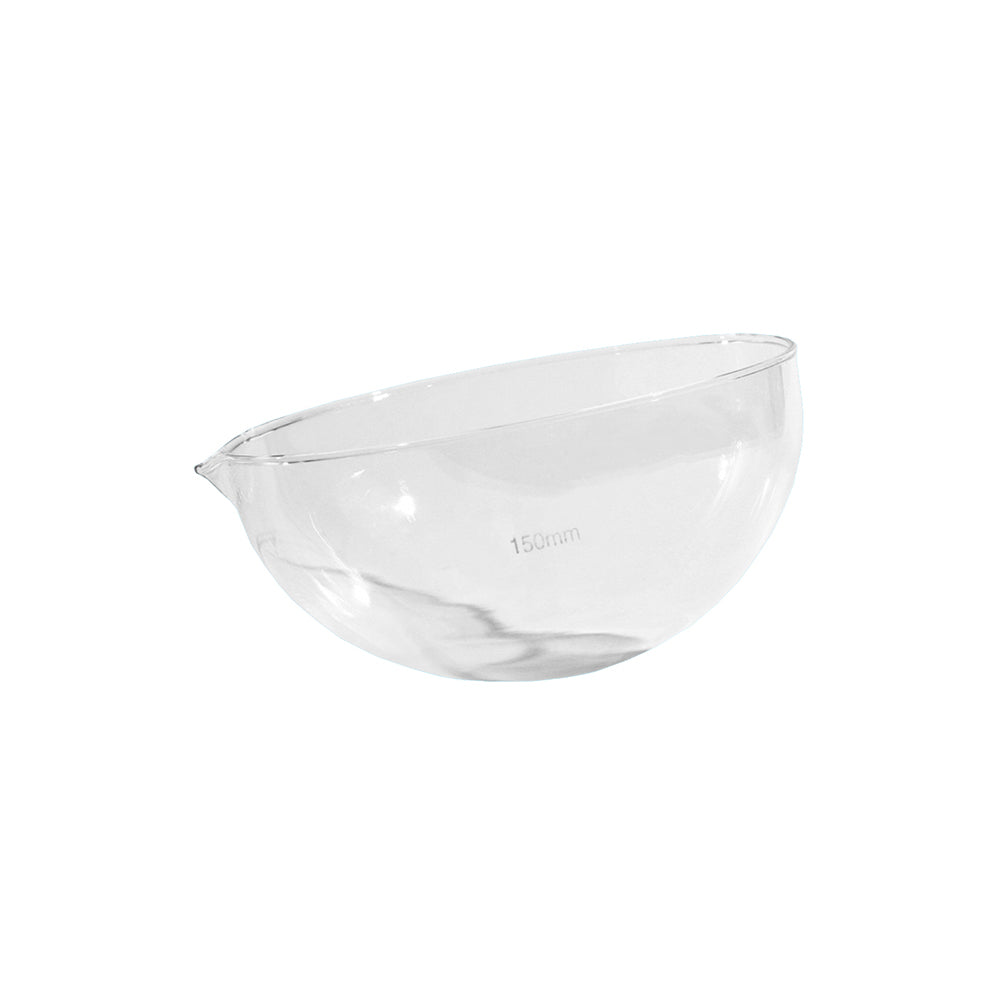 Evaporating Dish, Round Bottom with Spout, Borosilicate 3.3 Glass, Top OD 60mm, 30mm H, 240 pcs/case