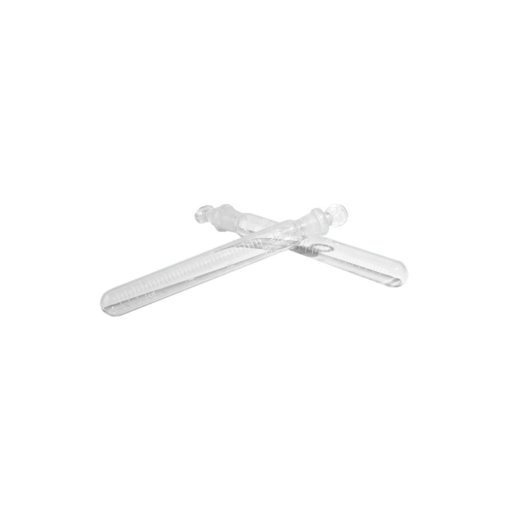 Test Tube, Graduated, with Ground Glass Stopper, 5mL, 0.1mL Grad, OD 12mm, L 130mm, 500 pcs/case