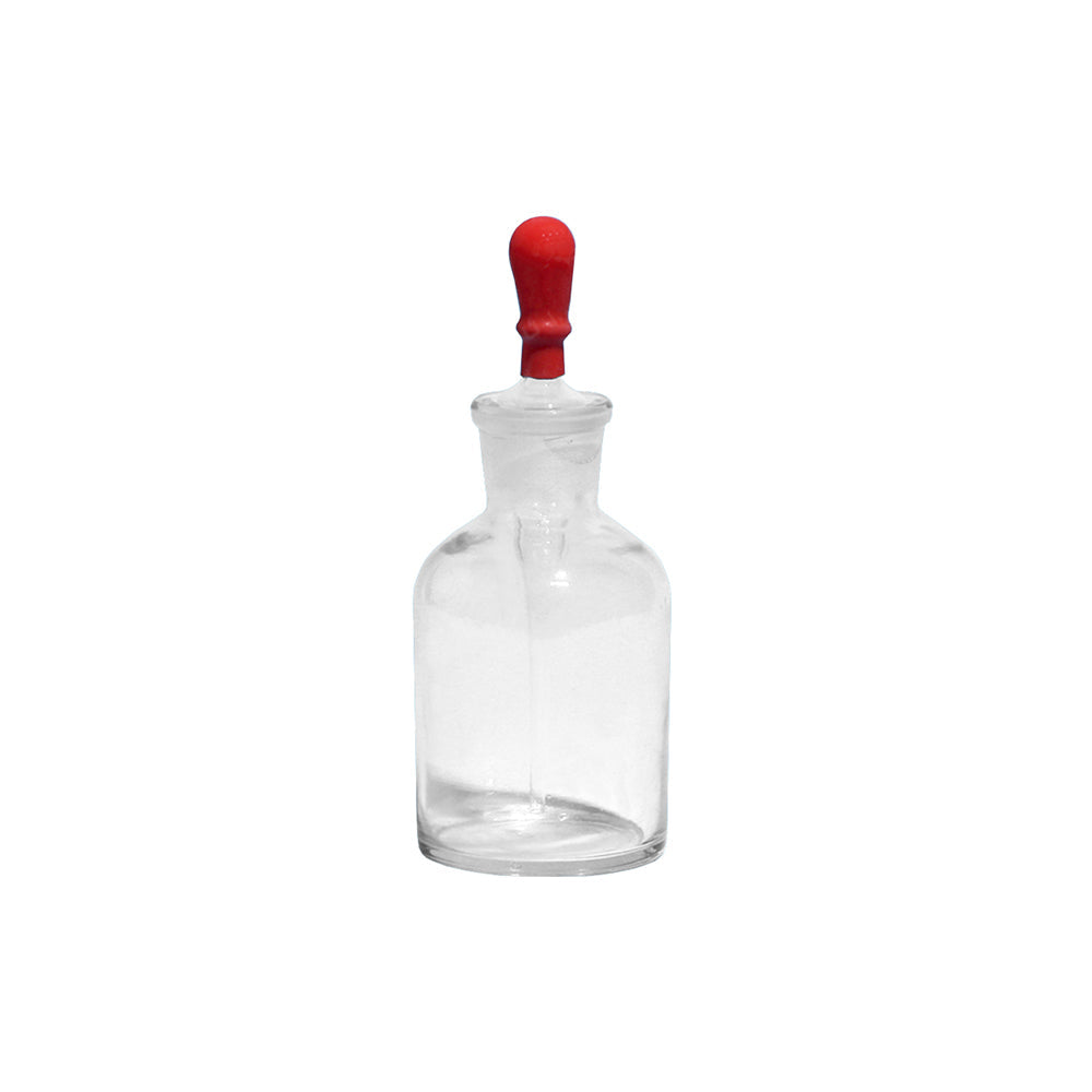 Dropping Bottle, Clear Glass, with Pipette and Latex Nipple, 30mL, Bottle OD 40mm, H 76mm, 288 pcs/case