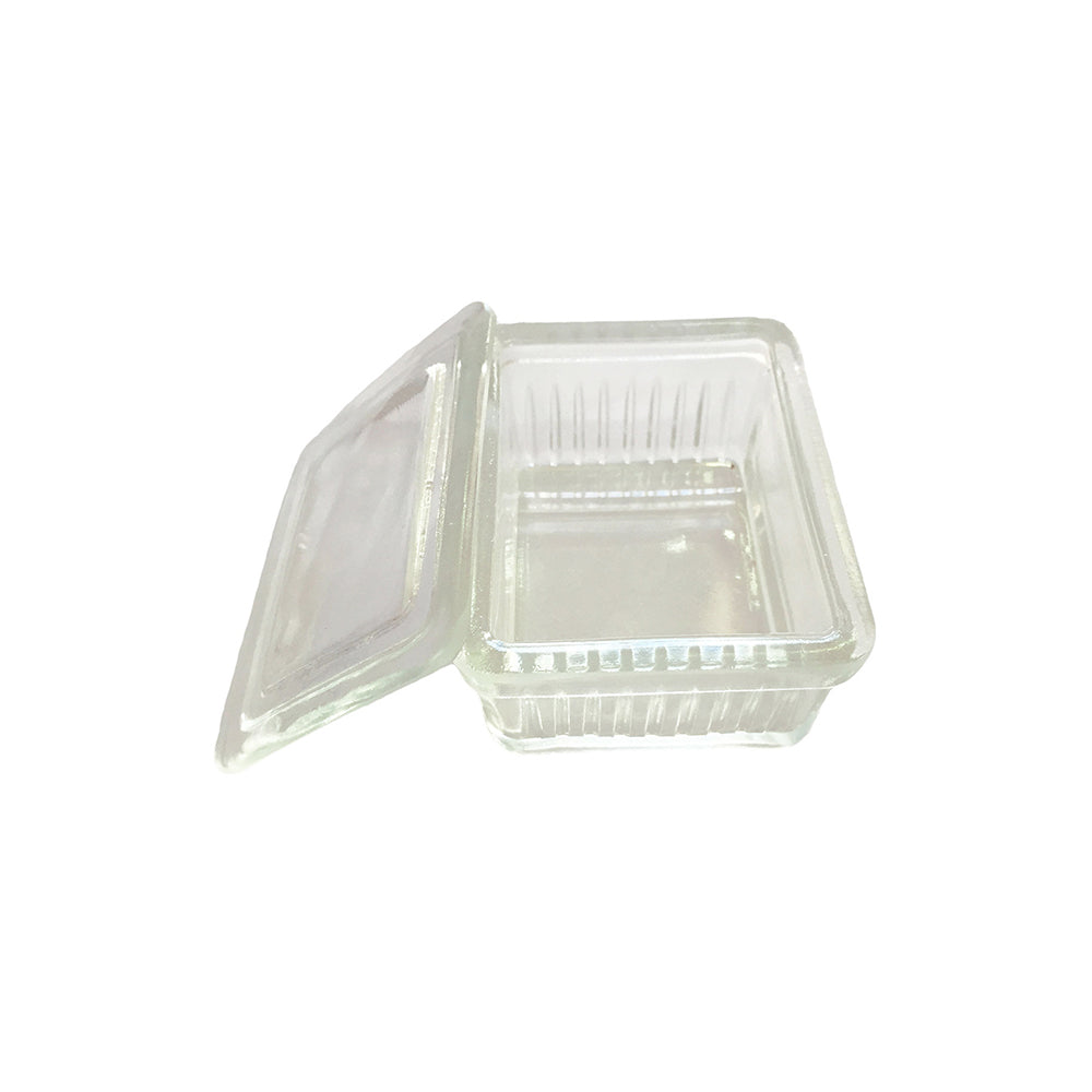 Dyeing Jar, Square Form, Glass, Loading Capacity 10 pieces, 30 pcs/case