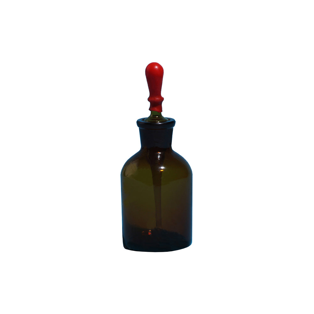 Dropping Bottle, Amber Glass, with Pipette and Latex Nipple, 30mL, Bottle OD 40mm, H 76mm, 288 pcs/case