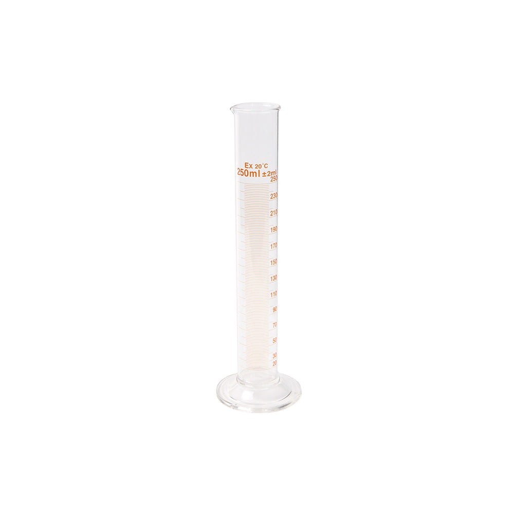 Cylinder, Graduated, with Spout and Glass/Plastic Base, 5mL, 0.1mL Grad, Tol ±0.1mL, Bottle OD 13mm, H 110mm, 288 pcs/case