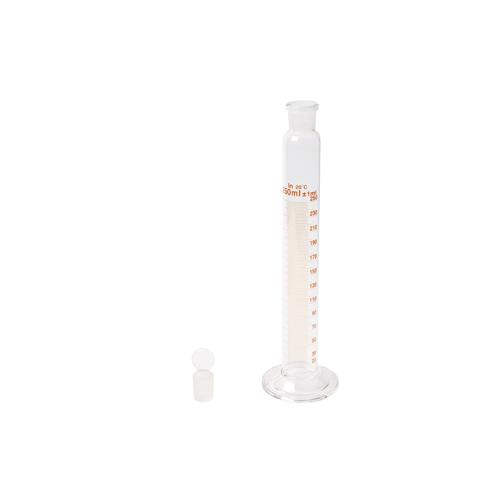 Cylinder, with Ground Stopper, Graduated, 5mL, 0.1mL Grad, Tol ±0.05mL, Bottle OD 13mm, H 110mm, 288 pcs/case