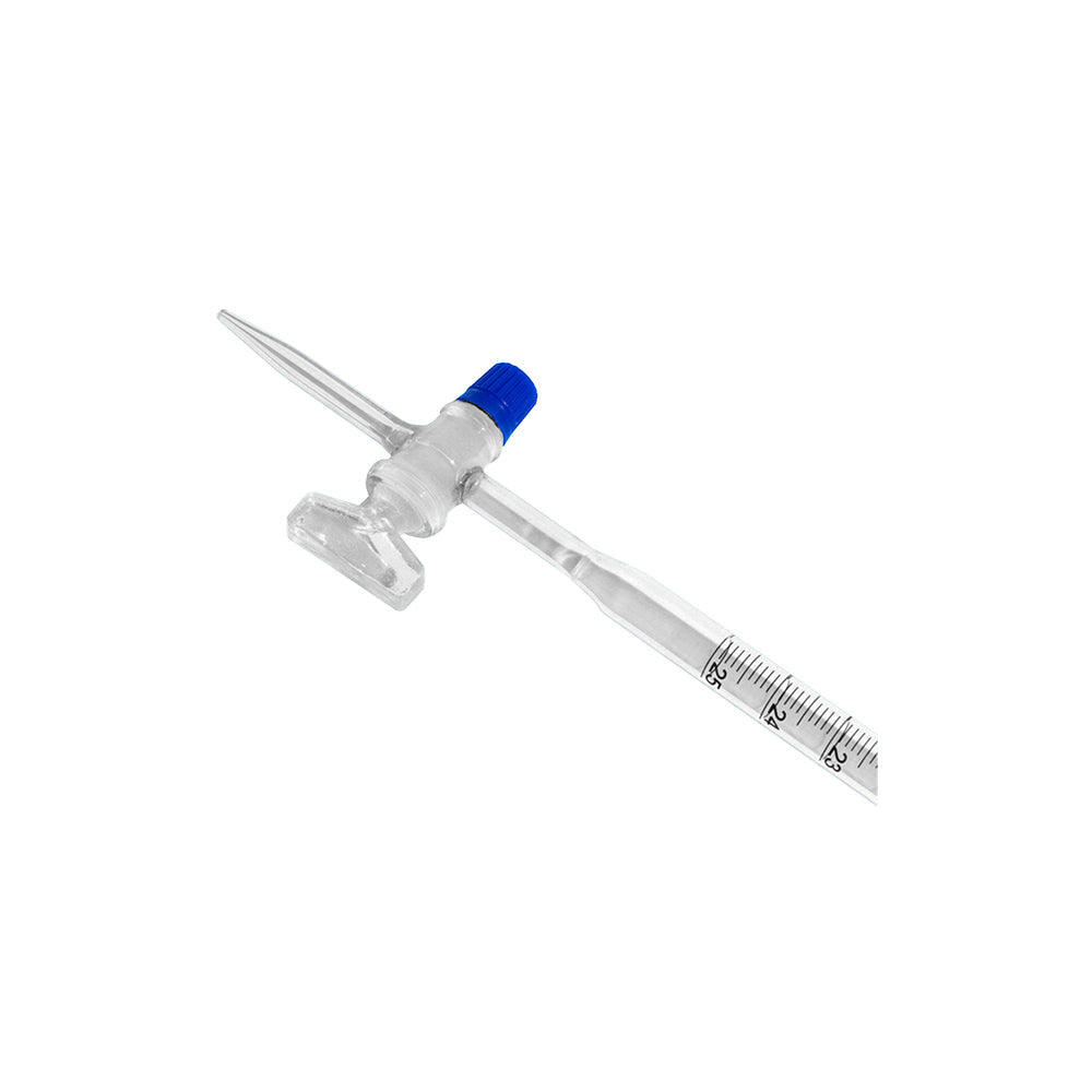 Burette, Class A, Glass Stopcock, 10mL, 0.05mL Grad, Tol ±0.025mL, H 600mm, 60 pcs/case