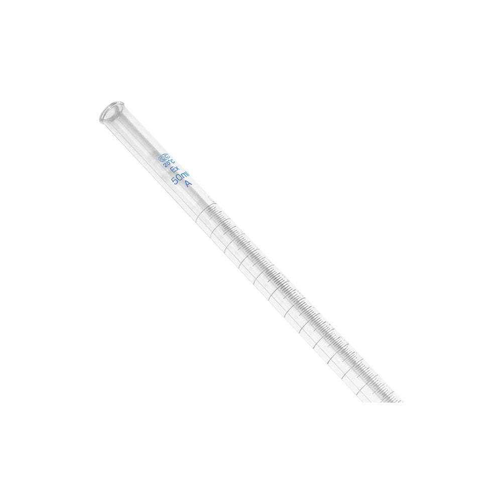 Burette, Schellbach Type, Blue Line, Straight Stopcock, Class A, 10mL, 0.05mL Grad, Tol ±0.025mL, H 600mm, 60 pcs/case