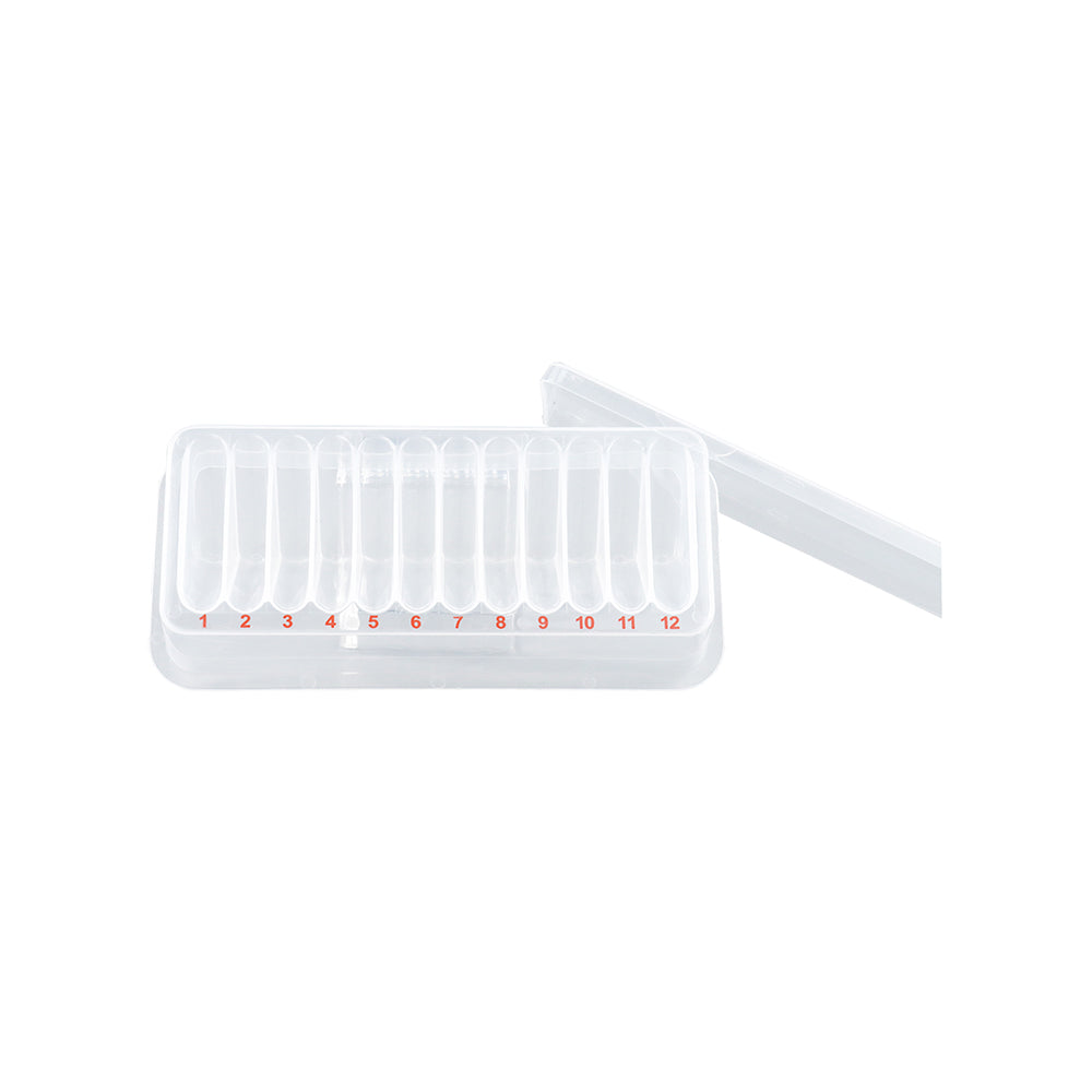 Reagent Reservoir, 36 mL, 3 X 12 mL, 12-Channel  with lid, Transparent, Individually Package, Sterile, 50piece(s)/case