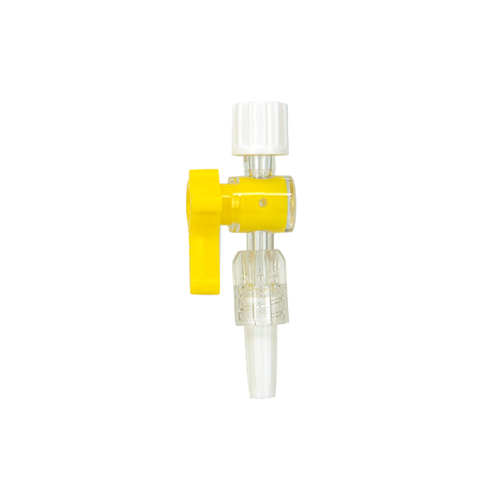 One-Way Luer-Lock Clear Stopcock, 20 pack