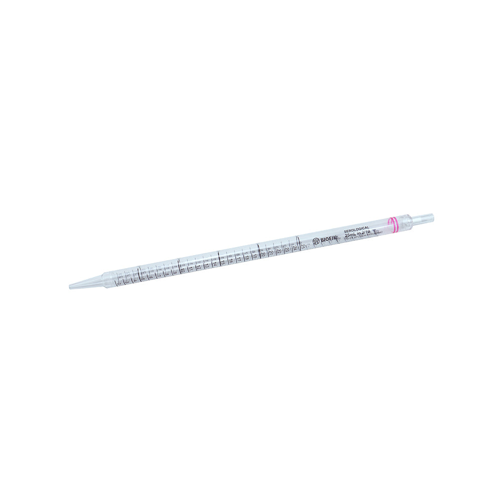 Serological Pipets, 25 mL, Graduation 2/10 mL, Red Color code, Sterile, 150piece(s)/case