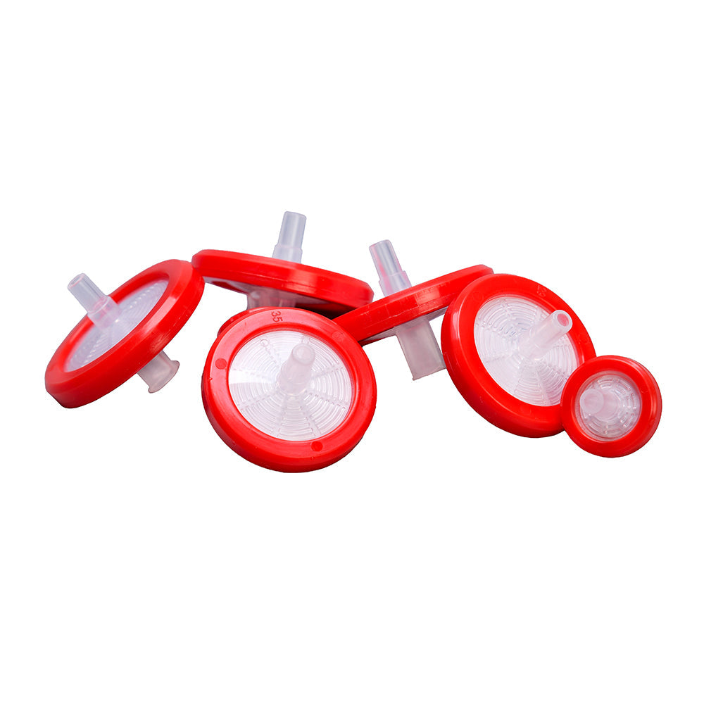 Syringe Filters, 0.45 μm, 13 mm, CA membrane, Red, Sterile, 1000piece(s)/case