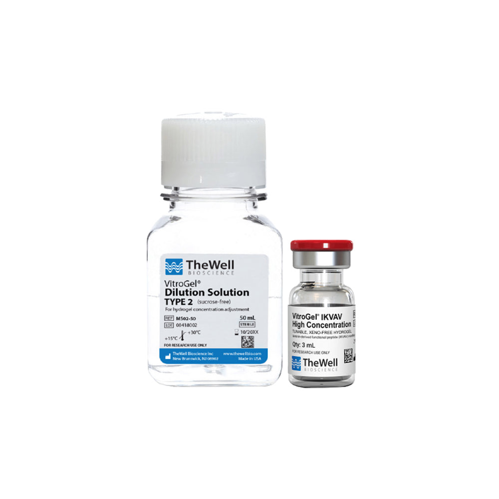 VitroGel® IKVAV High Concentration Tunable Xeno-Free Hydrogel Kit with Sucrose-Free Dilution Solution for Sugar-Sensitive Cell Cultures, 3 mL