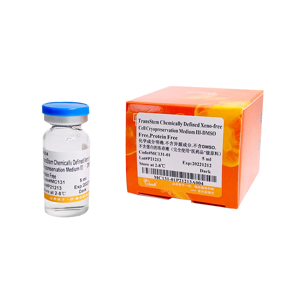 TransStem® Chemisch definiertes Xeno-freies Zell-Kryokonservierungsmedium III®aDMSO-frei, proteinfrei, 5 ml
