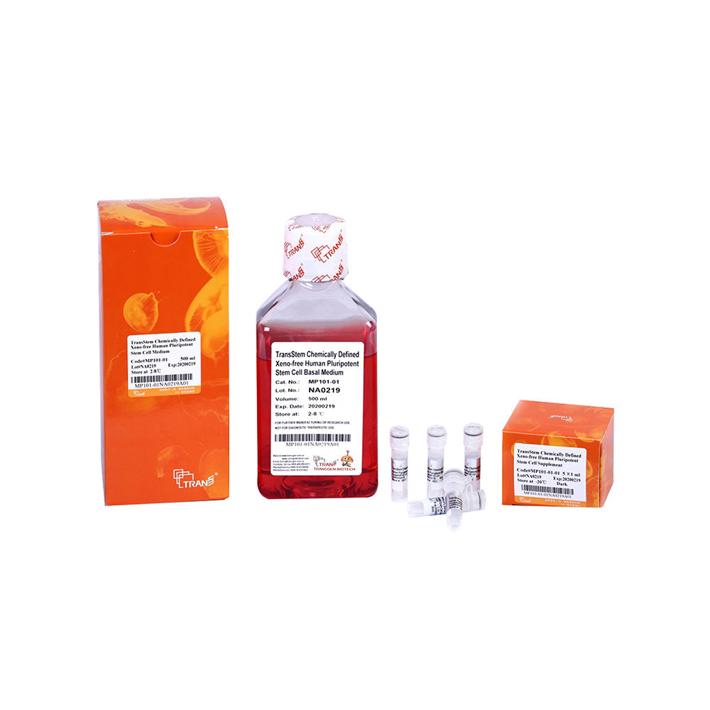 TransStem® Chemisch definiertes Xeno-freies humanes pluripotentes Stammzellmedium – 500 ml