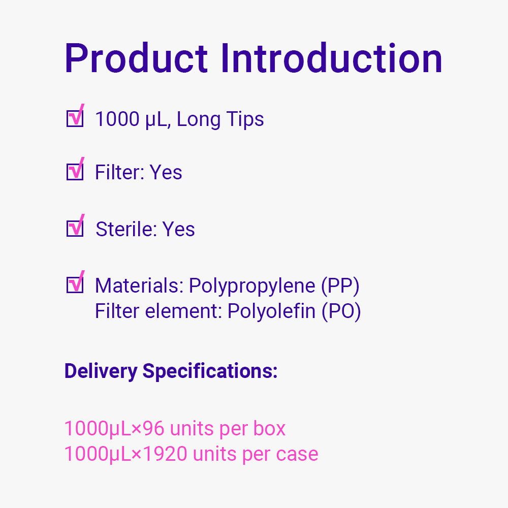 Sterile ZEROTIP® Super Low Retention-Spitzen mit Filter, lange Spitzen, 100–1000 µl, natürliche Farbe, DNase/RNase-frei, Kunststoff-Rackverpackung