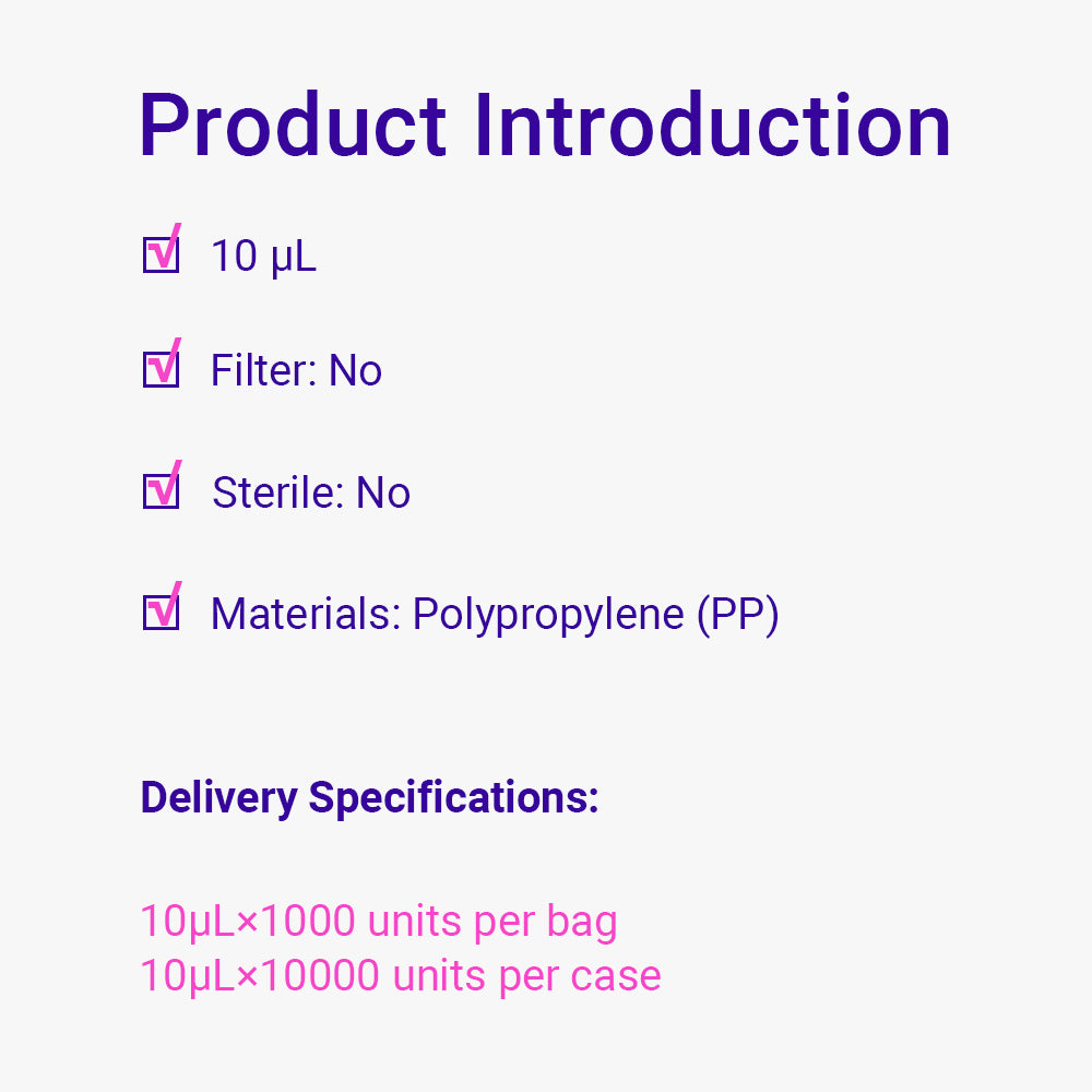 ZEROTIP® Super Low Retention Tips, 0,1–10 μl, natürliche Farbe, DNase/RNase-frei, unsteril, wiederverwendbare versiegelte Beutelverpackung